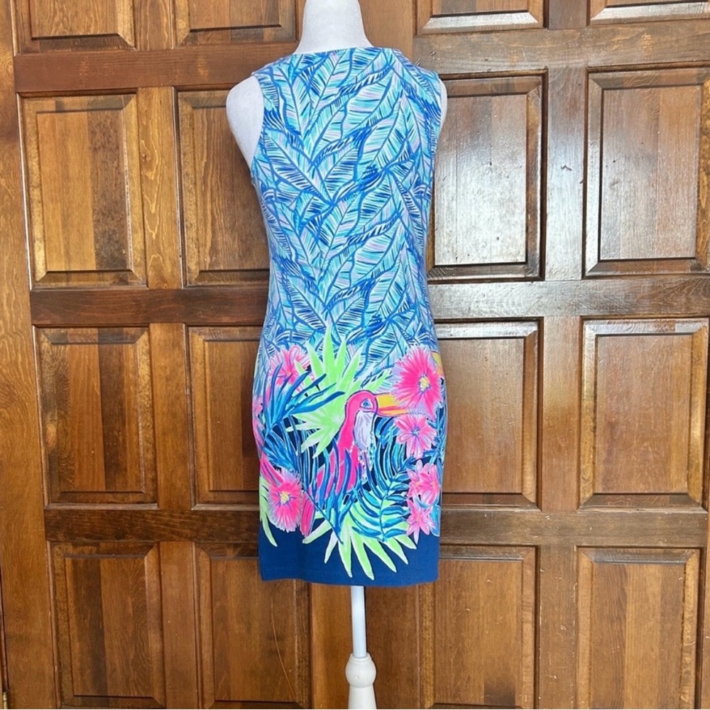 Lilly Pulitzer Harper Shift Dress XXS Bennet Blue Let's Mango French Terry Knit - Picture 3 of 11